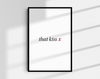 Letra de la canción 'That Kiss' de The Courteeners, Póster de música indie rock (Descarga digital)