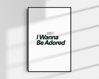 Letras de canciones de The Stone Roses, Póster de música indie rock (Descarga digital)