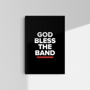 The Courteeners God Bless The Band Wall Art Typography Music Poster Home Decor A5 A4 A3 A2 Lyrics Print Wall Art Indie Rock Digital Download