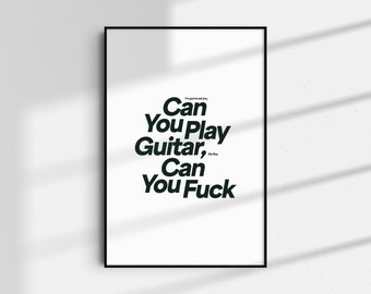 Letra de la canción de The Courteeners, Póster de música indie rock (Descarga digital)
