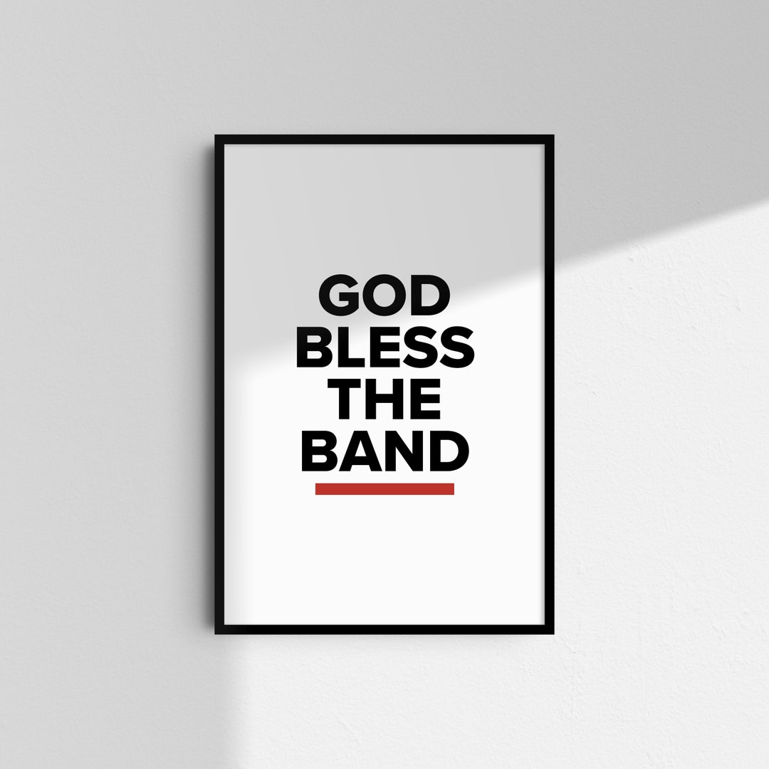 The Courteeners God Bless the Band Wall Art Typography Music Poster