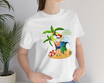 Merry Beachmas, Camisa Divertida De Navidad, Regalo De Navidad, Camisa De Navidad, Tee Divertida, Camiseta Unisex