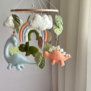 Dino mobile Dinosaur baby mobile Nursery hanging decor Dino baby shower gift
