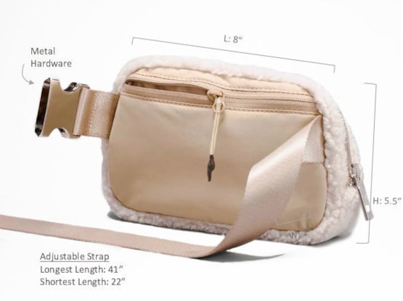 Buy Black and Ivory Sherpa Fleece Crossbody Belt Bag for Women. Fanny Pack,  Hiking Waist Pack, Lululemon Belt Bag Dupe, Everyday Belt Bag Online in  India - Etsy