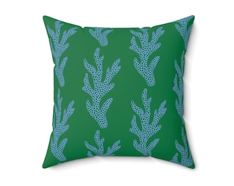 Coral Reef Pillow | beach cushion, ocean coastal decor, decorative home decor