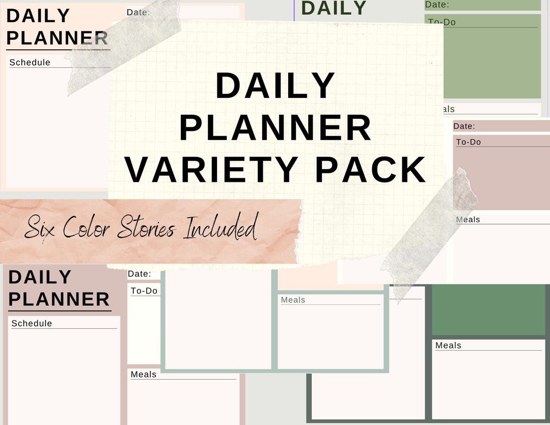 Basic Digital Daily Planner Variety Pack - Etsy