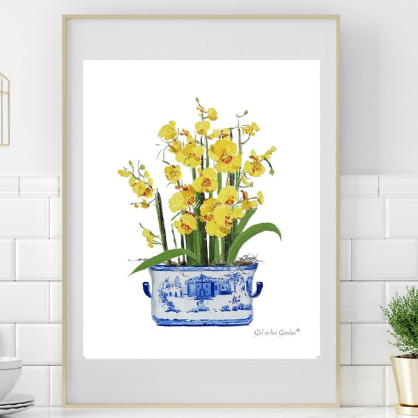 Botanical Wall Art Kitchen Wall Art Yellow Floral Printable Wall Art Yellow Flowers Painting Digital Download Kitchen Decor Kitchen Art