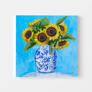 Sunflower Prints  Sunflower Art Painting Instant Download Art Printable Sunflower Wall Art Farmhouse Wall Art Prints Kitchen Wall Art
