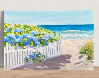 Beach Prints Wall Art, Hydrangea Wall Art, Beach Printable, Living Room Art Beach House  Art, Beach Print Download, Dining Room Wall Decor