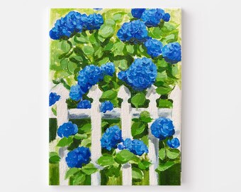 Imprimé hortensia bleu | Art d'hortensia | Tableau Hortensia | Impression d'art | Impressions | Art mural de cuisine | Art numérique | Art mural imprimable