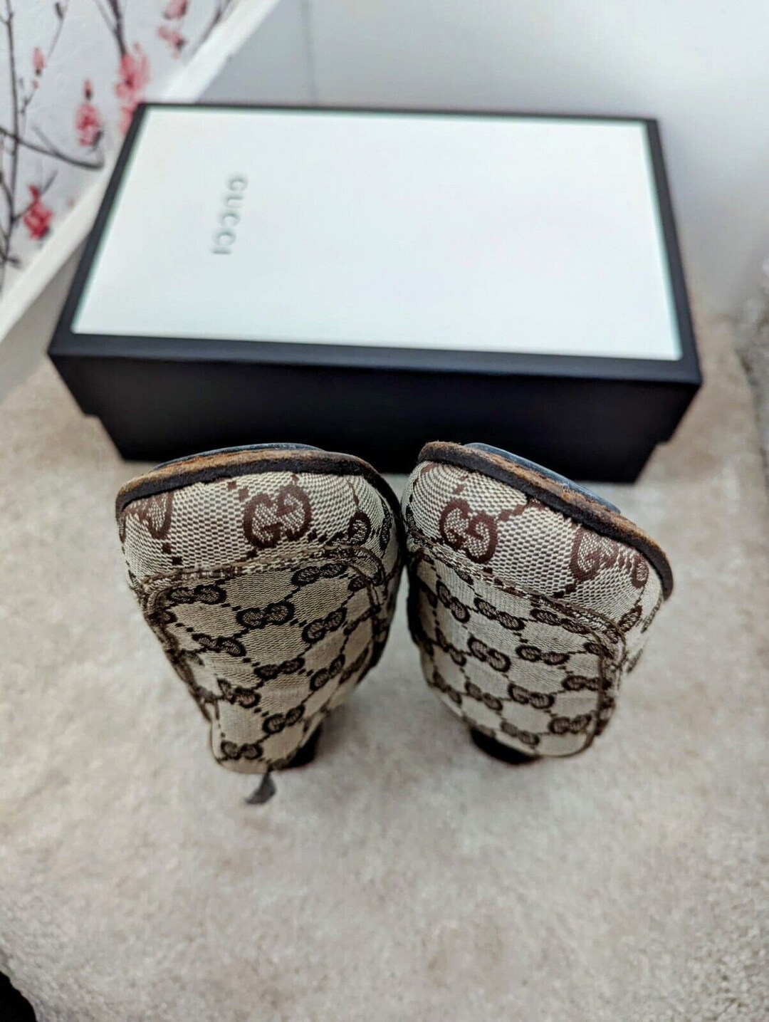 GG LOAFERS MULES BEIGE