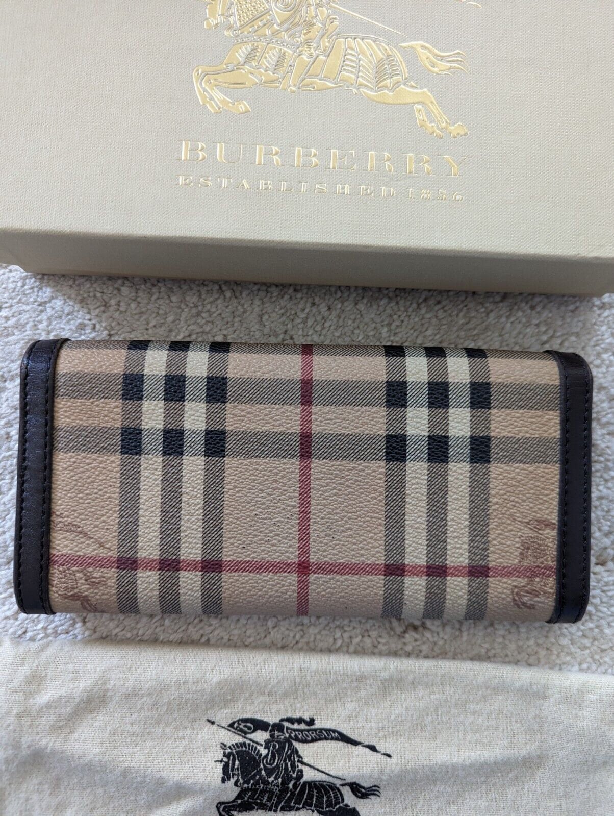 BURBERRY: Vintage Check wallet in coated fabric - Beige