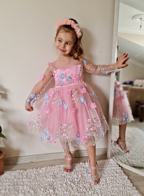 Viniodress Cute Pink Tulle Flower Girl Dresses GL1025 Custom Colors / Child 5