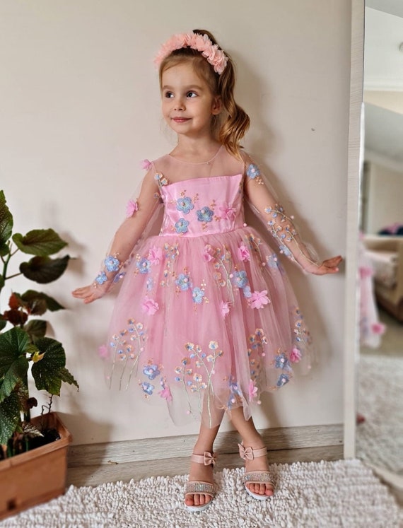 Jurebecia Girls Aurora Princess Dress up Fancy Dresses Birthday Party  Cosplay for Kids Ball Gown Evening Casual Outfits Dresses with Accessories  - Walmart.com