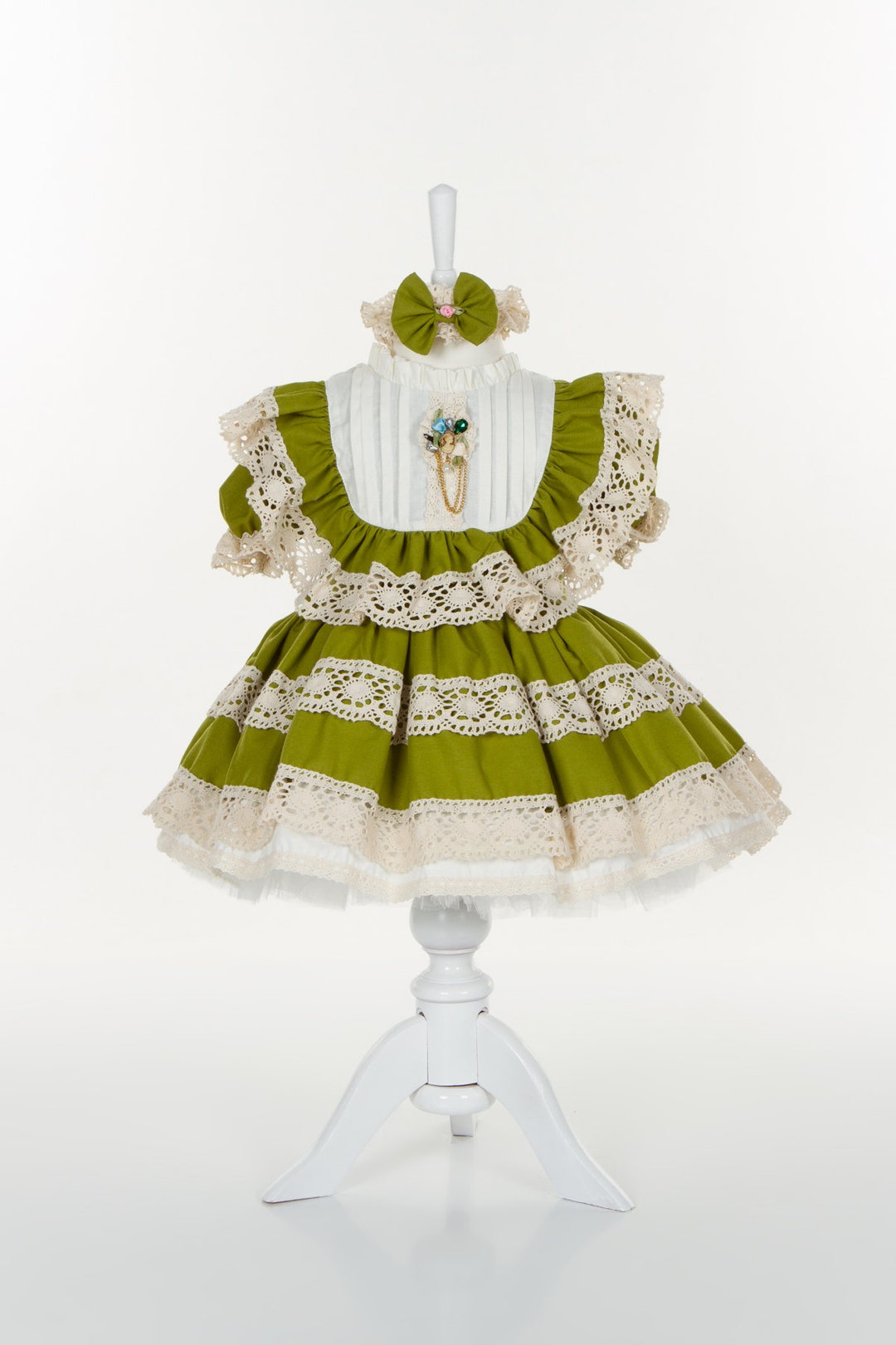 Green Toddler Girl Playtime or Party Dress main image 1