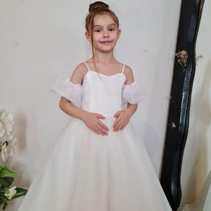 white graduation dress toddler girl Little Girl White Graduation Dress