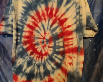 Tie Dyed Patriotic T Shirt (Size XL)