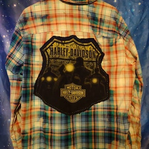 Harley Davidson Flannel - Etsy Harley Davidson Flannel - Etsy