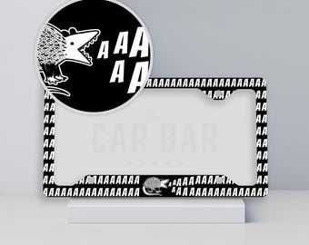 Opossum License Plate Frame, Possum Plate Cover, Opossum Car Decor, Funny Car Accessories for Men & Women, Gen Z Meme, Car Gift Ideas