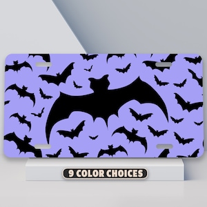 Bats License Plate, Spooky Front License Plate, Cute Halloween Car Decor, Cool Car Accessories for Women, Pastel Goth Gifts, Haunted Car Tag