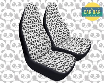 Panda Kawaii Car Seat Covers, Cute Car Accessories For Women, Panda Bear Car Interior Decor, Animal Covers For Vehicle, Gift For Girlfriend