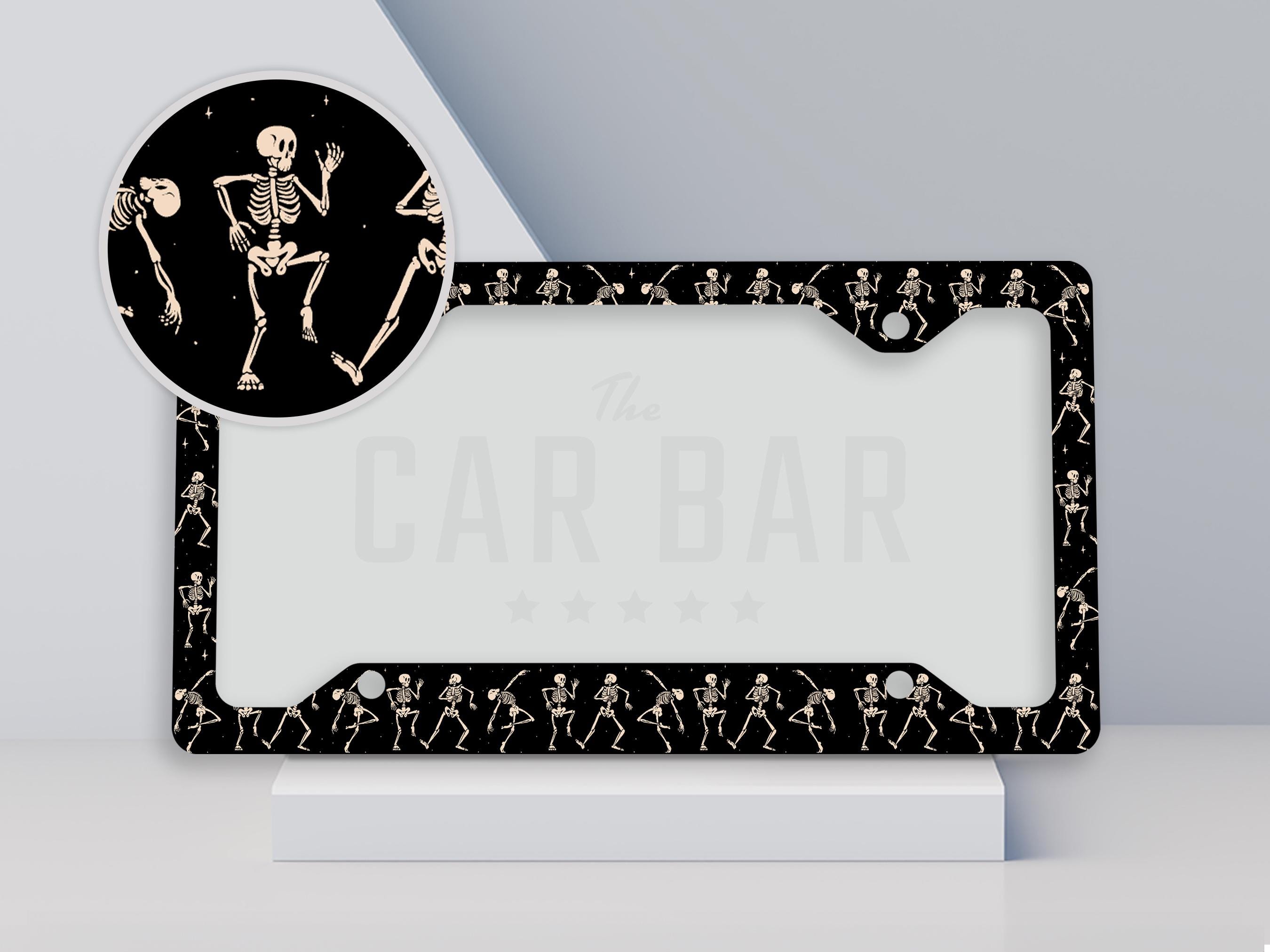 License Plate Black And White Red Rose License Plates Cover Car