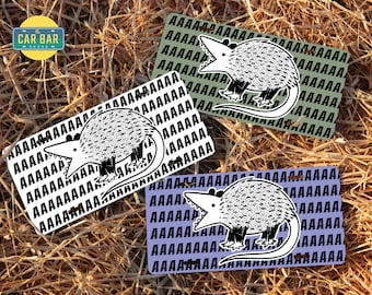 Opossum License Plate, Possum Car Decor, Funny Car Accessories for Men & Women, Gen Z Meme, Car Gift Ideas, Meme Car Tag, Front Vanity Plate
