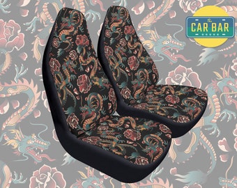 Red Oriental Chinese Dragon Pet Car Seat Cover main image 1