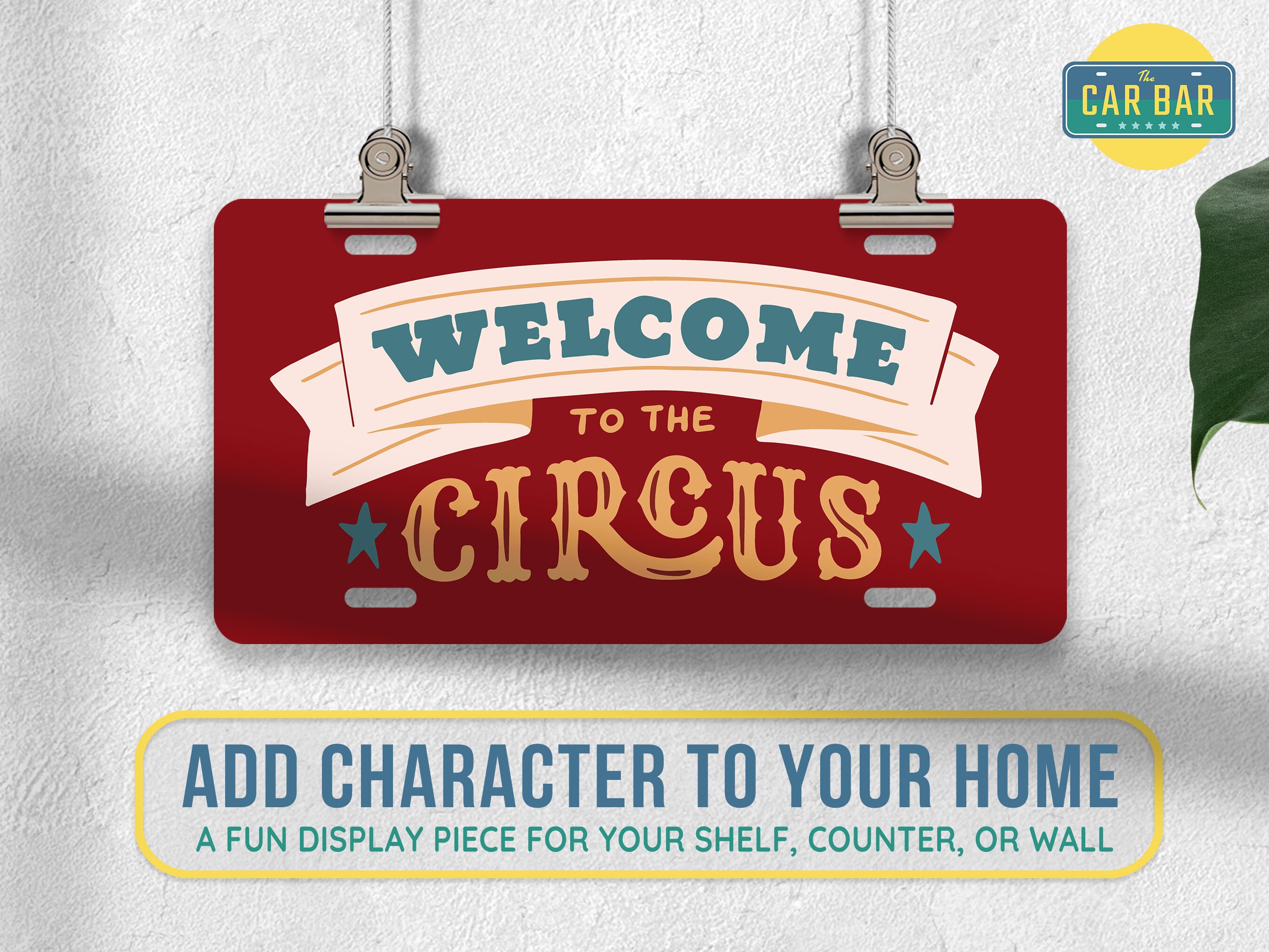 Funny Circus Retro License Plate, Circus Clown Gift, Funny Car Tag