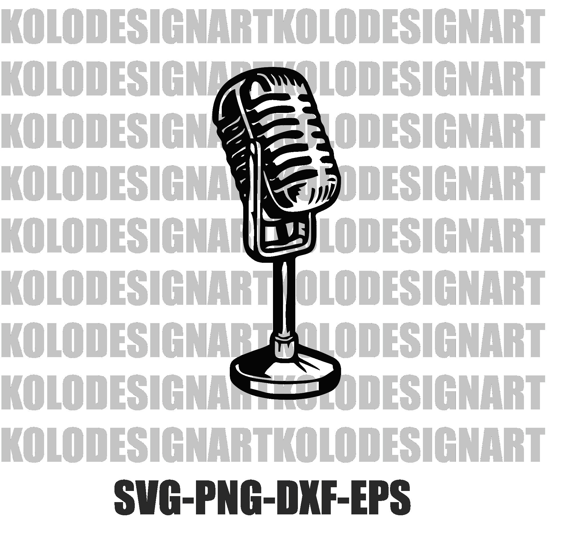 Microphone SVG Png/ SVG Cut File / Car Decal SVG / Instant - Etsy