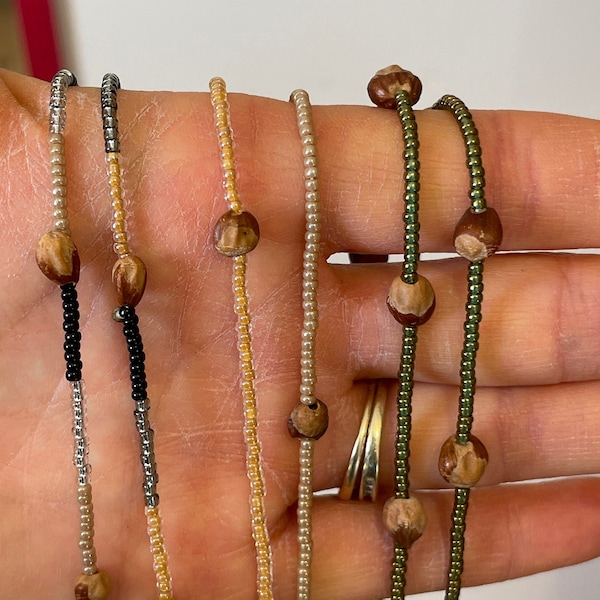 Ghost beads - earth colors