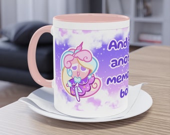 Taza de unicornio en dos tonos color crema, 11 oz / Cookie Run