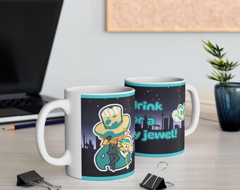 Roguefort Cookie Ceramic Mug, (11oz) - Cookie Run Inspired Cup