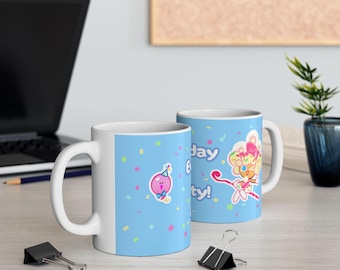 Birthday Cake Ceramic Mug, 11oz | Cookie Run Inspired Cup