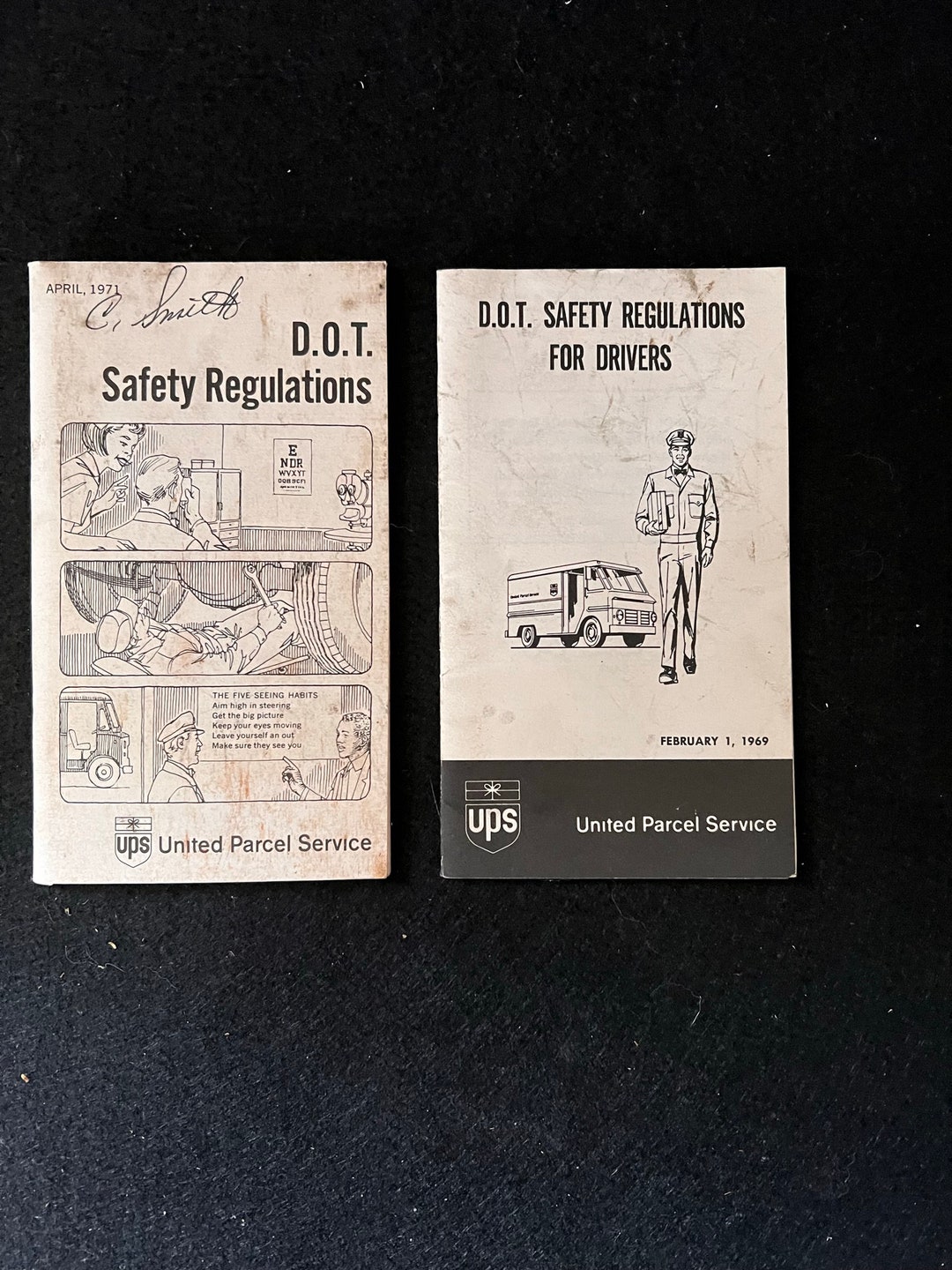2 UPS Vintage DOT Safety Regulations Manual. 1969 and 1971 Etsy