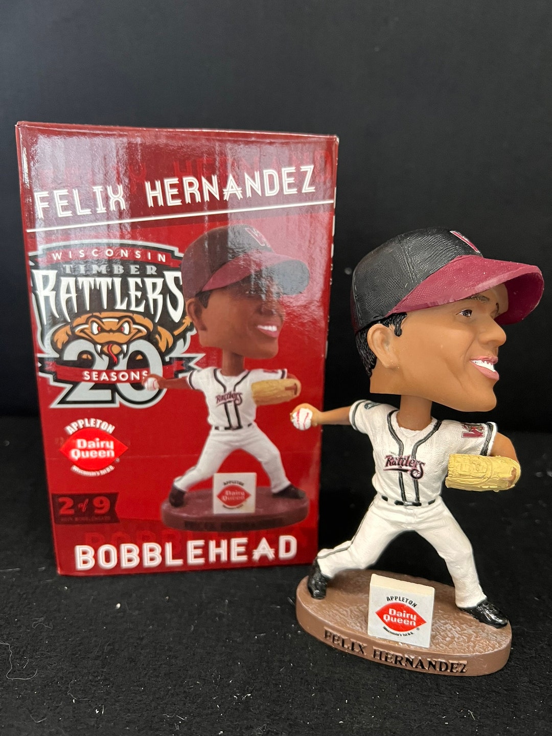 Timber Rattler Characters Felix Hernandez Timber Rattlers Bobblehead NIB - Etsy