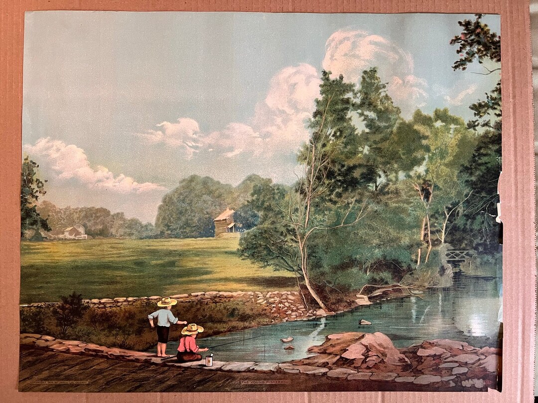 1904 James Lee Chicago Ill. the Young Fishermen RARE FIND. Etsy