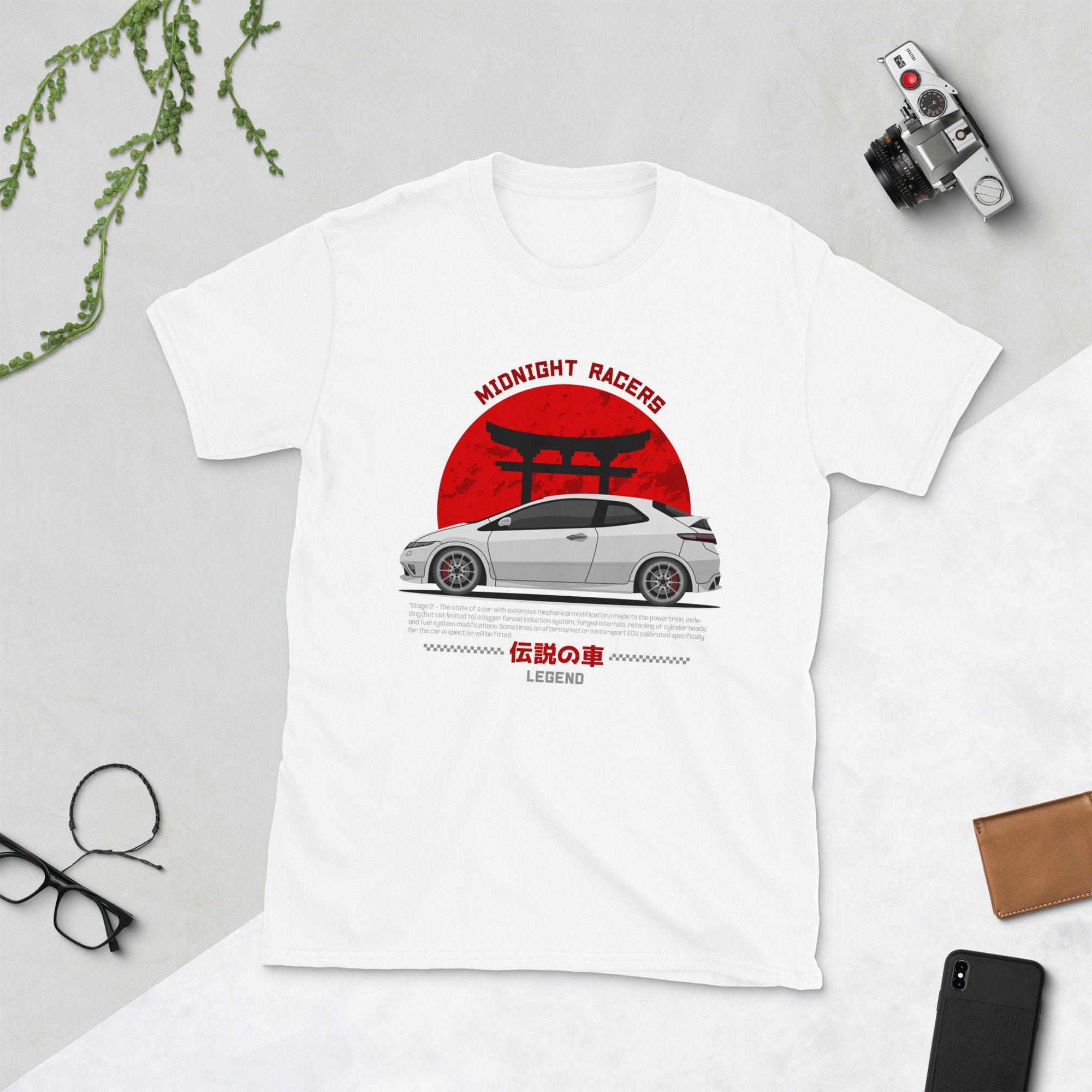 JDM シビック FN2 タイプ R Tシャツ：自動車アパレルギフト - Etsy 日本