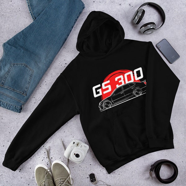 JDM GS 300 MK2 Unisex Hoodie // S160 Drift Car, Automotive Apparel for Car Guys, Gift for GS300 Enthusiasts