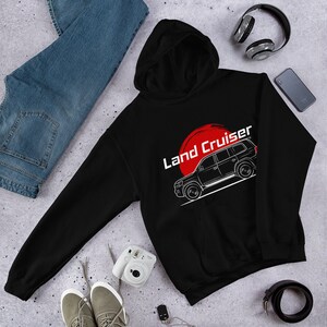 Land Cruiser J200 2015 2020 Unisex Hoodie // 4WD, Automotive Apparel for Car Guys, Gift for Off Road Lover