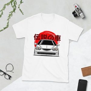 White RSX Integra DC5 Unisex T-Shirt // JDM Racecar, Automotive Apparel for Car Guys, Gift for Racing Lover