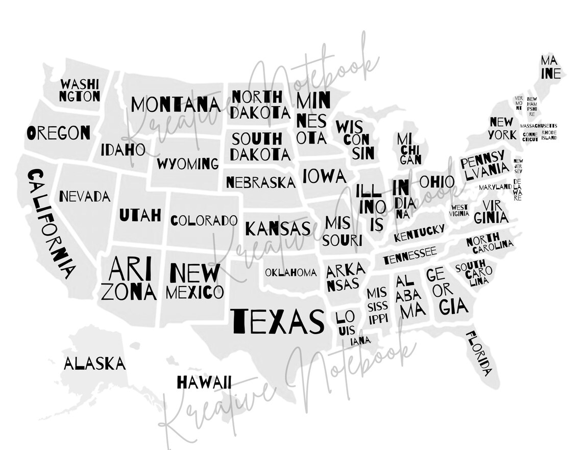 United States Map Digital Download Printable Map Of US US Map Wall Il 1140xN.5695827811 7n8i