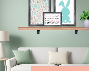 Easter printable wall art, Easter print flowers, Easter decor, Easter bunny printable, spring wall art, Easter decorations,