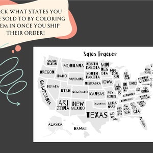USA Karte digitaler Download, druckbare Karte von uns, US Karte, einfärbbare US Karte, druckbare US Verkaufskarte, Zielverfolgung, Bestellkarte