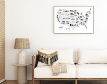 united states map digital download, printable map of US, US map wall decor, United States Of America Map, usa Map, colorable tracker US map