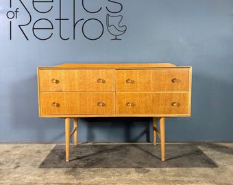 Meredew Oak Sideboard/Chest Of Drawers Mid Century Vintage Retro MCM Set 1