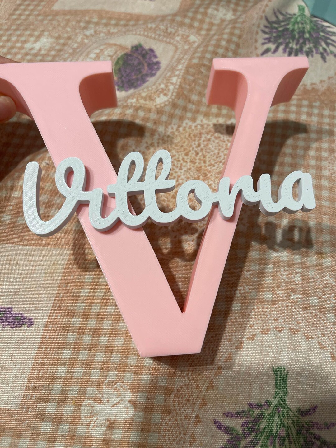 Personalized Large Initial Letter With Embossed Name, 3D Children's ...