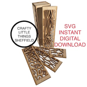 SVG Animal Print Wooden wine bottle gift box holder laser cut file svg XTool Glowforge Cricuit lightburn instant download pattern
