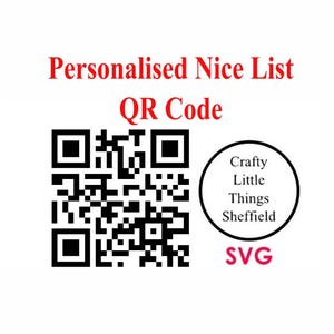 Gepersonaliseerde Nice-lijst Goedgekeurde QR-code svg ornament Scancontrole kerstmanlijst XTool Glowforge Cricuit lightburn download