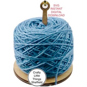 Portahilos portátil listo para láser svg, dispensador de pasteles colgante, archivo de corte para crochet, XTool Glowforge, Cricuit lightburn